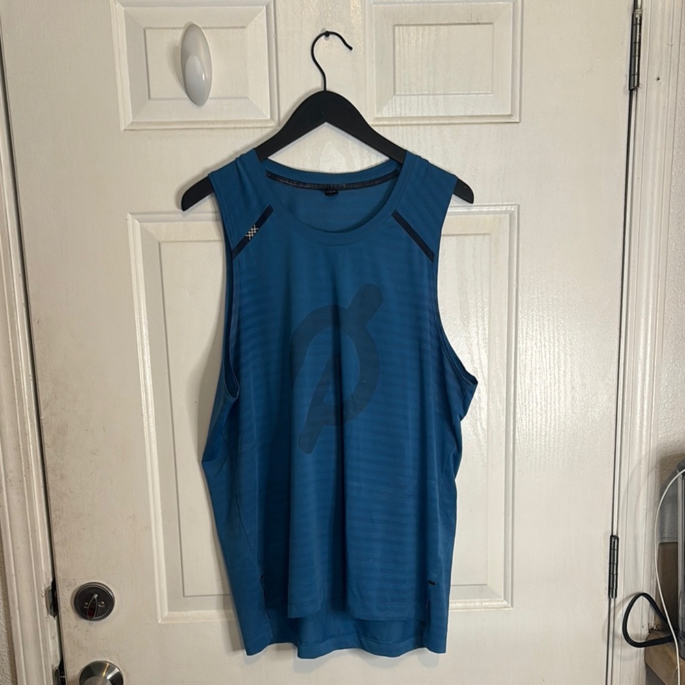 Peloton Men Tank, Blue, Size Large